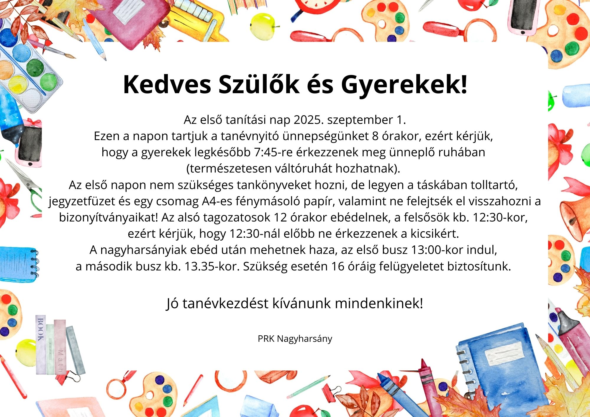Tanevnyito tudnivalok