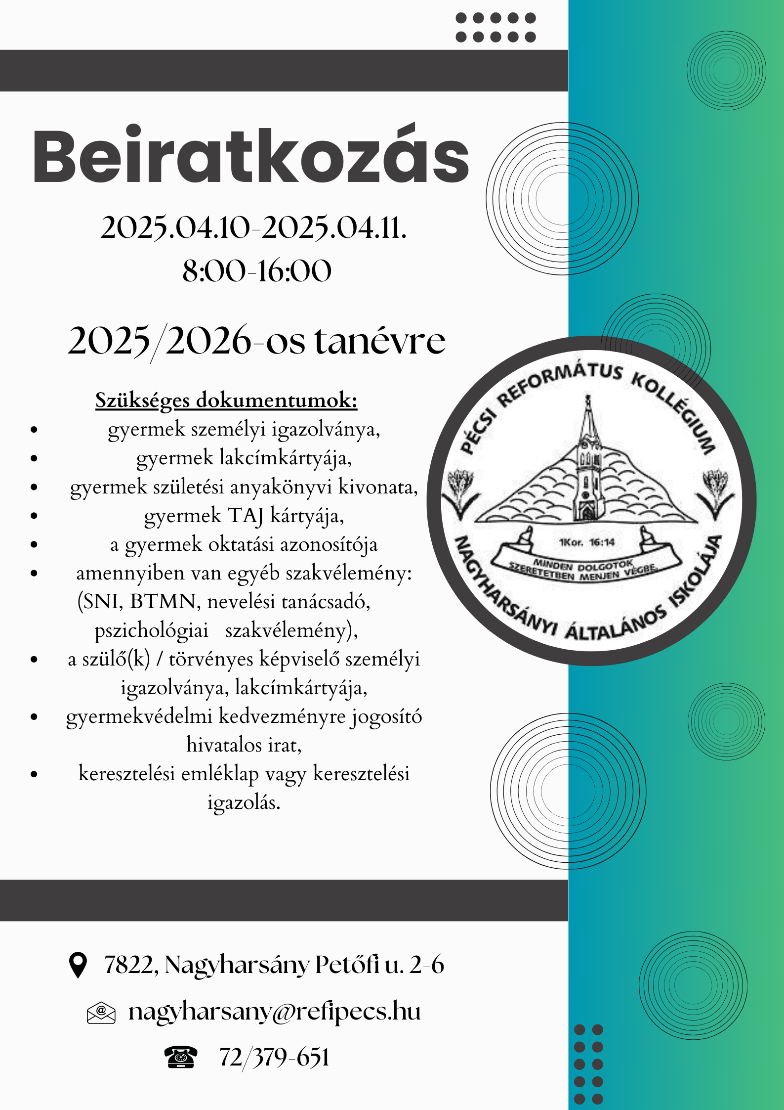 beiratkozas plakat